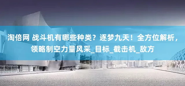 淘倍网 战斗机有哪些种类？逐梦九天！全方位解析，领略制空力量风采_目标_截击机_敌方