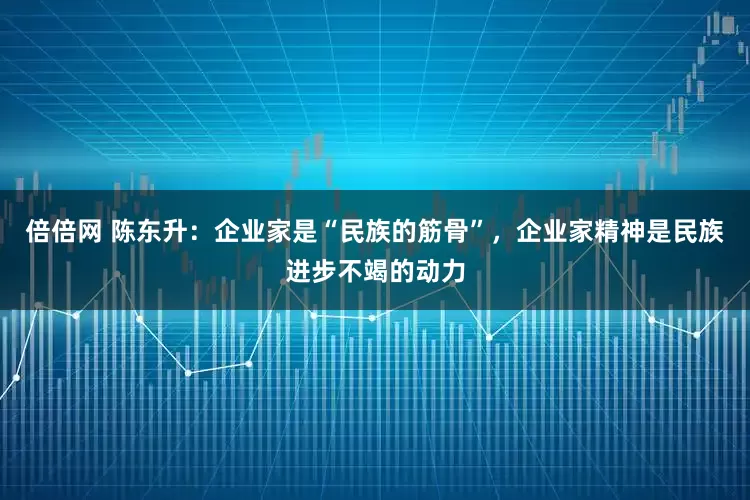 倍倍网 陈东升：企业家是“民族的筋骨”，企业家精神是民族进步不竭的动力